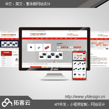 电子公司中英文营销型网站设计