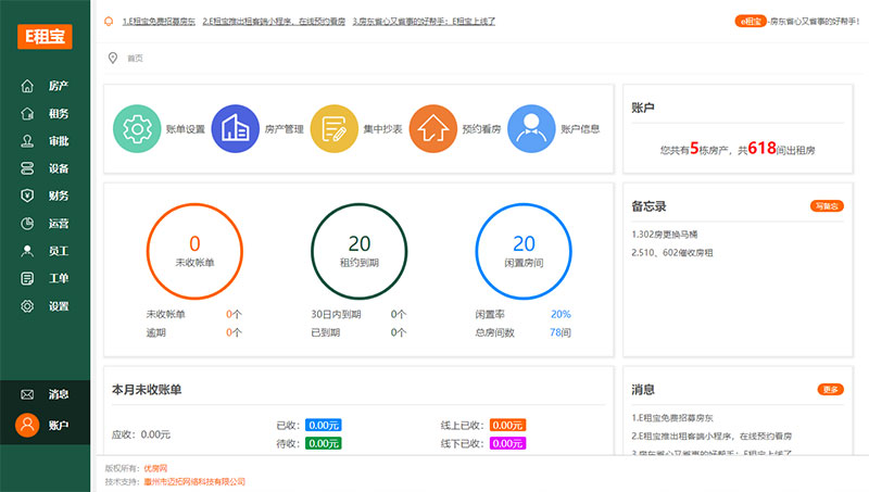 出租房管理系统开发